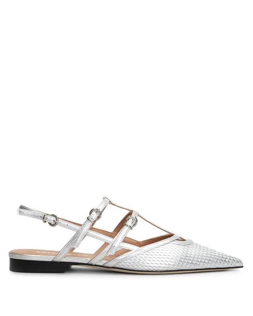 Ballerine Con Effetto Metallizzato di Lella Baldi in White