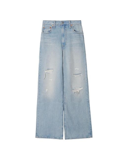 Vaqueros Ribcage Con Efecto Envejecido Levi's de color Blue
