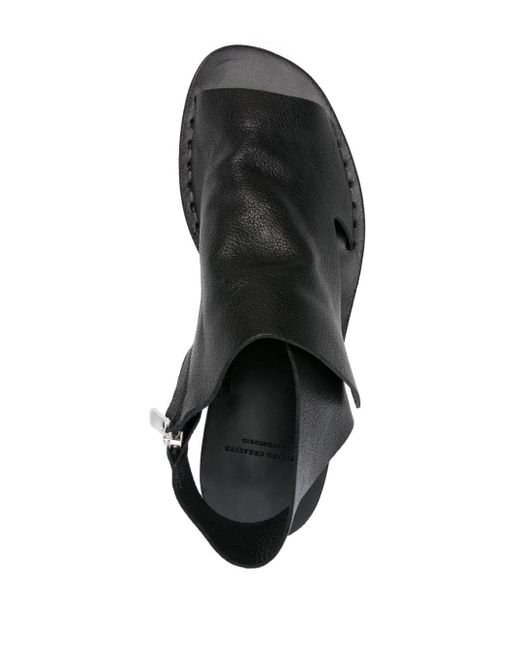 Officine Creative Black Itaca Leather Sandals