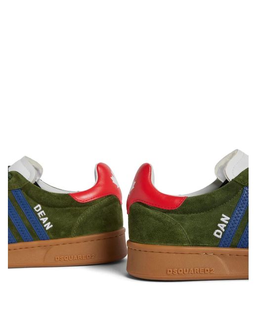 DSquared² Green Boxer Low-Top Sneakers for men
