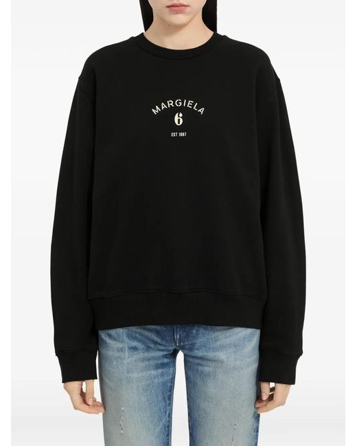MM6 by Maison Margiela Black Logo Sweatshirt