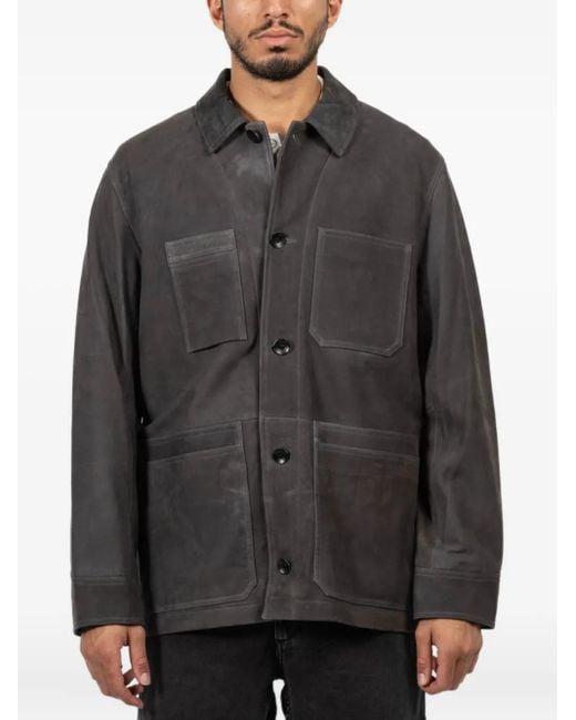 Rag & Bone Gray Graham Chore Buttoned Pocket Jacket for men