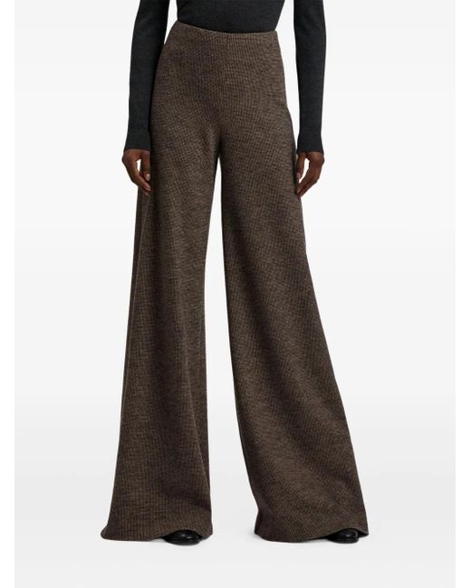 Ralph Lauren Brown Wool Tick-Weave Jersey Isaiah Trousers