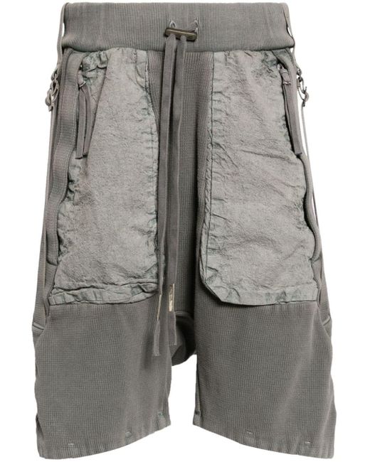 Pantalones cortos de deporte cargo con efecto lavado Boris Bidjan Saberi de hombre de color Gray