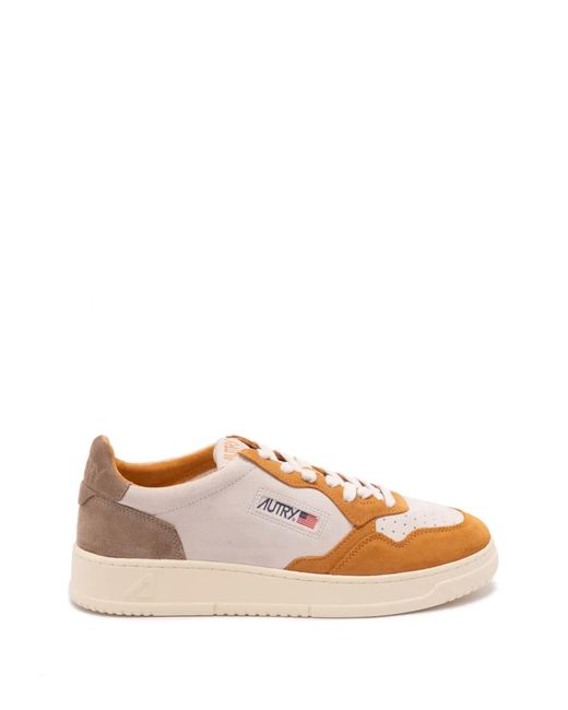 Autry Pink Medalist Lace-Up Sneakers for men