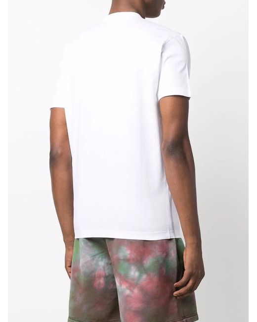 DSquared² White Logo-Print Cotton T-Shirt for men