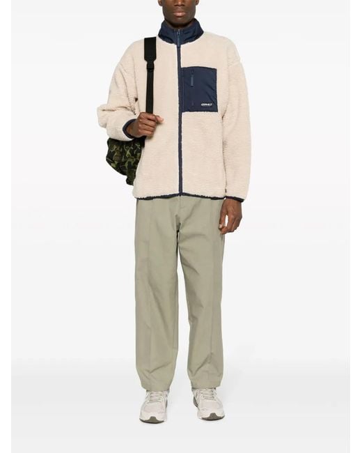 Gramicci Blue Logo-Patch Fleece Jacket