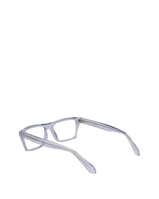 Ferragamo White Rectangle-Frame Glasses for men