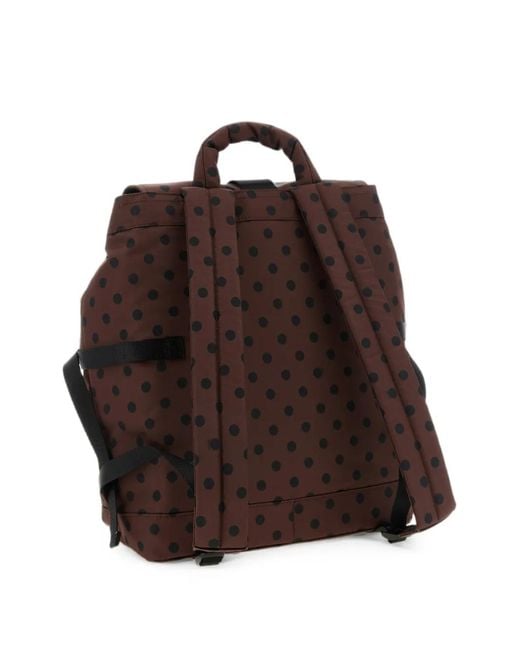 Ganni Brown Polka-Dot Backpack