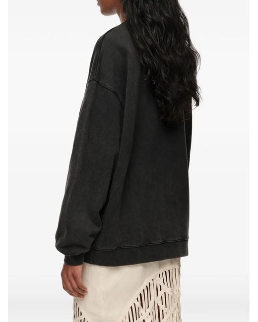 Bimba Y Lola Black Sweatshirt Logo Sun Preto-Lavado