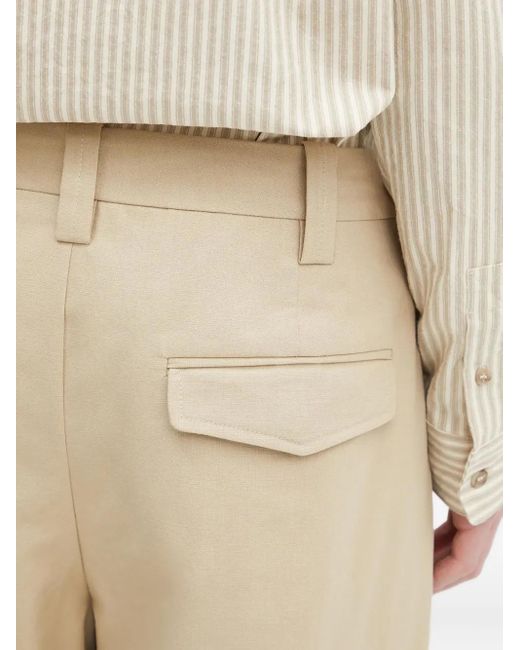A.P.C. Natural Pleated-Pocket Trousers for men