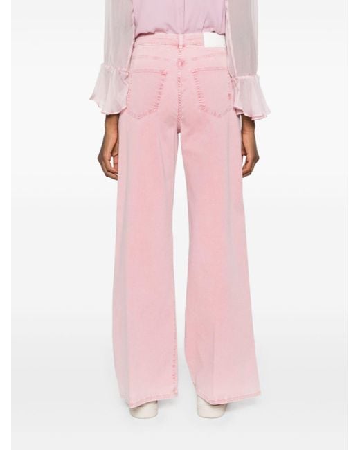 Pantalon à coupe ample Pinko en coloris Pink