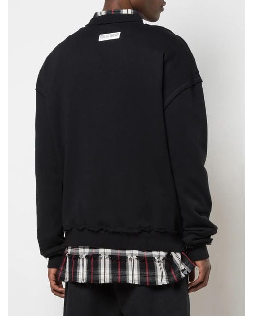 Mostly Heard Rarely Seen Black Hide And Seek Print Sweatshirt for men