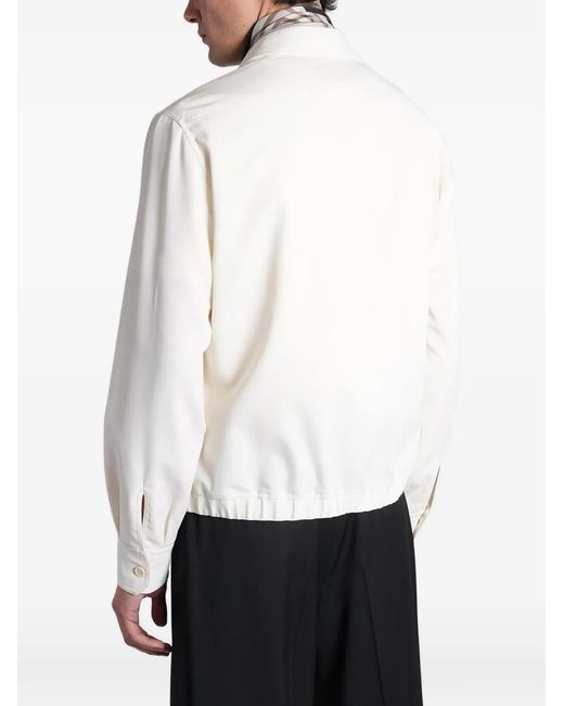 Lardini White Veste Boutonnée À Ourlet Élastiqué for men