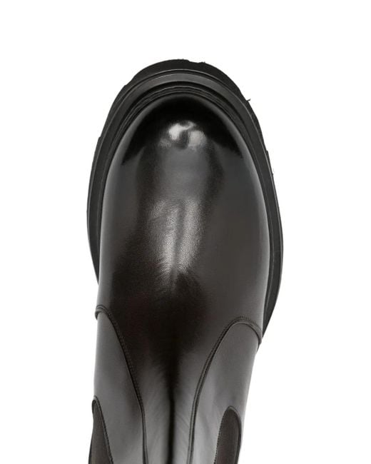 Corneliani Black Elasticated-Panelled Chelsea Boots for men