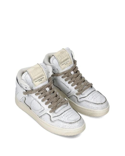Philippe Model White Textured Padded Sneakers