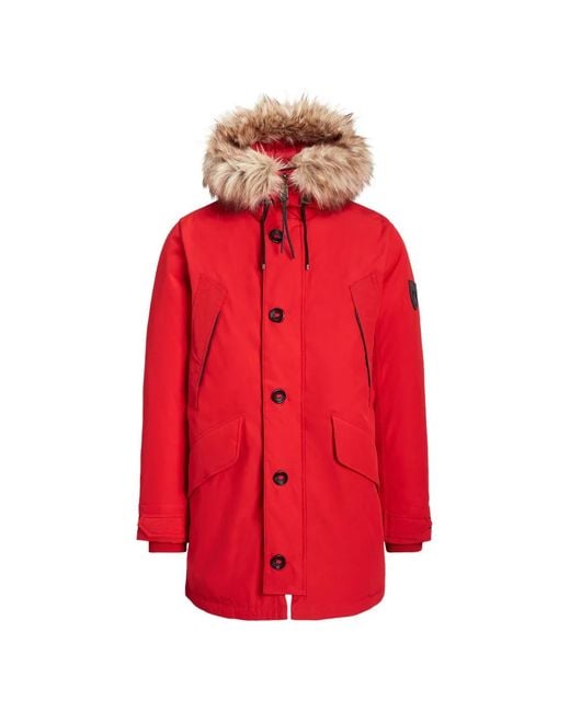 Polo Ralph Lauren Red Buttoned Hooded Jacket for men