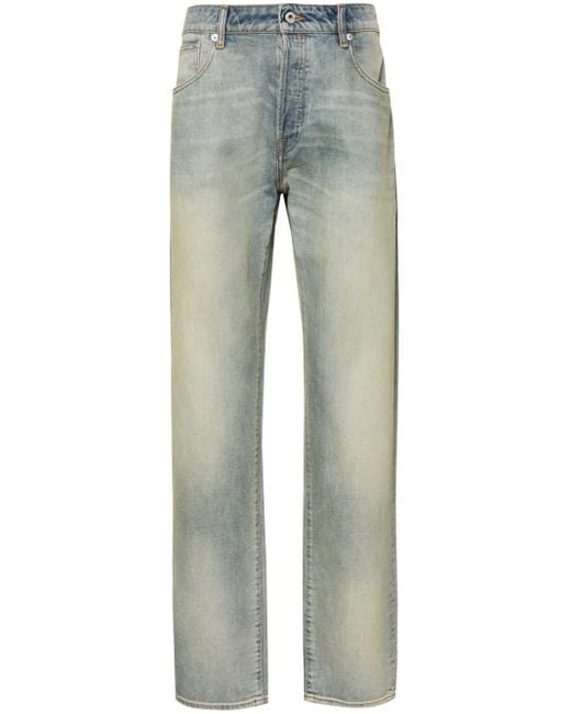 KENZO Gray Slim Denim Cotton Jeans for men