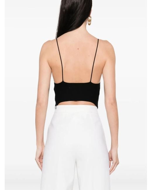 Elisabetta Franchi White Corset-Style Top
