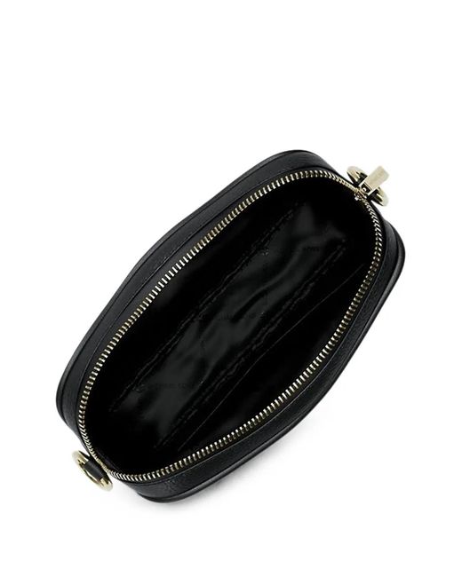 Michael Kors Black Jet Set Small Signature Logo Camera Crossbody Bag