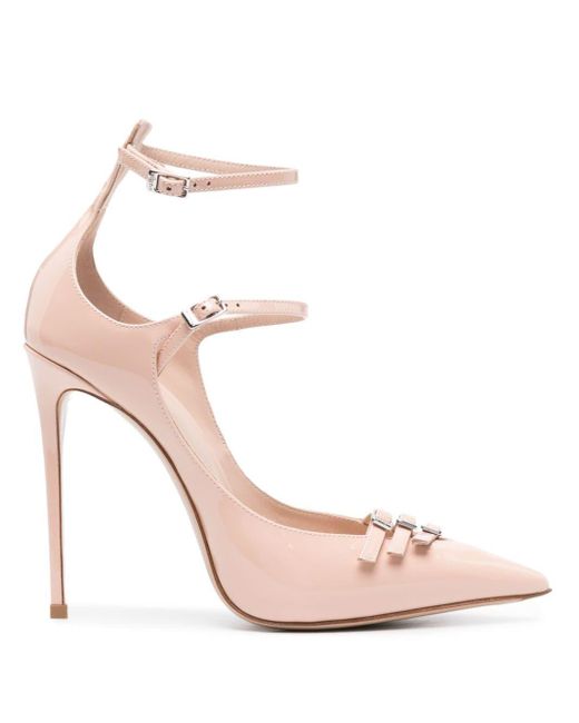 Le Silla Pink Morgana 120mm Leather Pumps