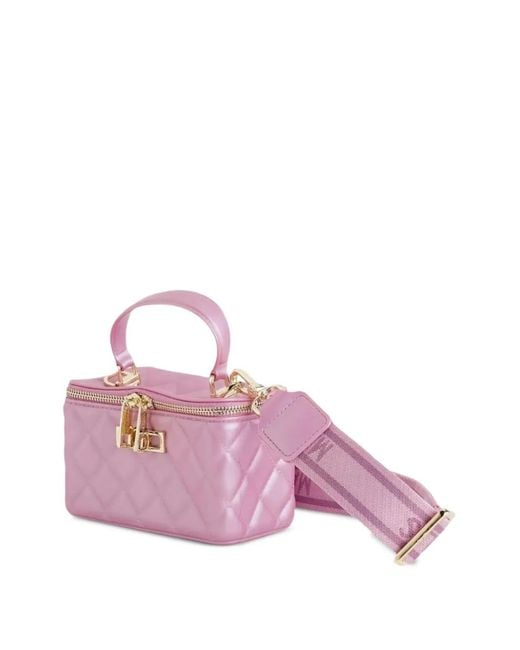 Marc Ellis Pink Mini Flat Sun Kiss Quilted Shoulder Bag