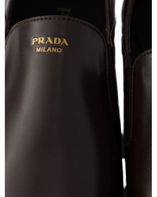 Prada White Leather Loafers for men