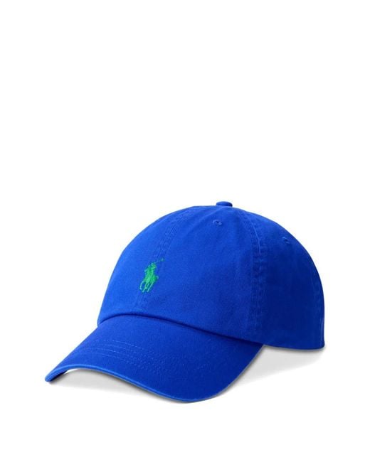 Polo Ralph Lauren Blue Cotton Chino Ball Cap for men