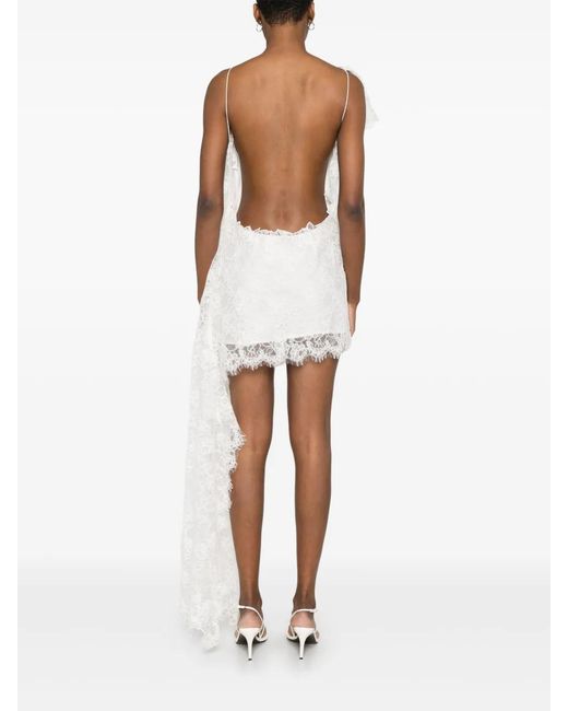 Christopher Esber White Floating Lace Mini Dress