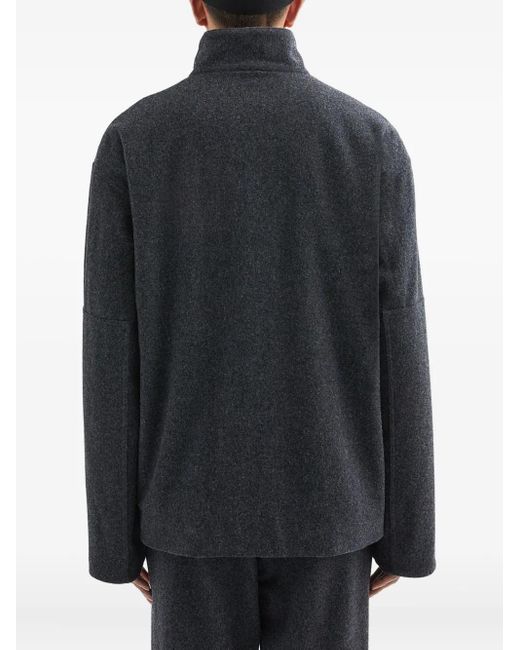 Jil Sander Black Felted Jacket for men