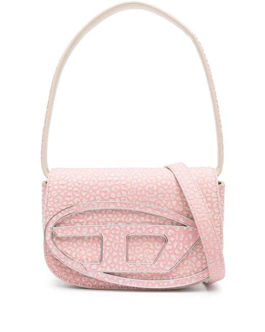 DIESEL Pink Leather Animal-print Shoulder-bag