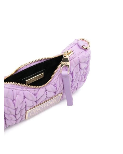 Versace Jeans Couture Purple Matelassé Mini Bag