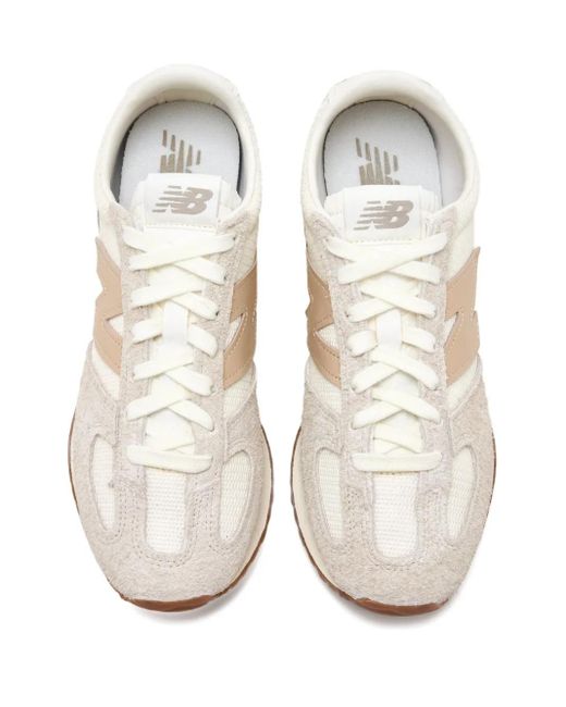 New Balance White 471 Suede Mesh Sneakers