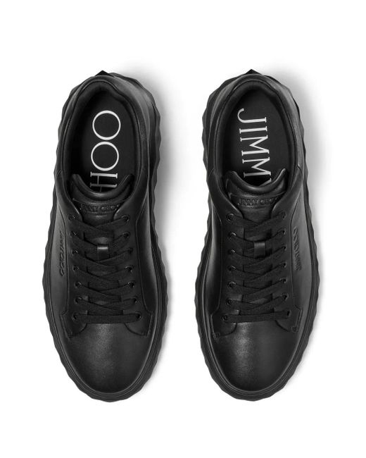 Jimmy Choo Diamond Maxi Leren Sneakers in het Black voor heren