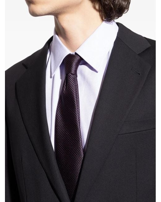 Giorgio Armani Purple Micro-Pattern Silk Tie for men