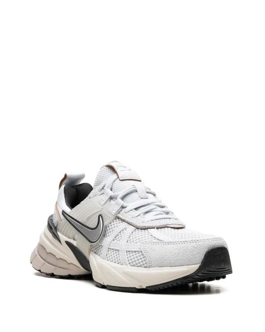 Nike White V2K Run "Pure Platinum/Chrome' Sneakers