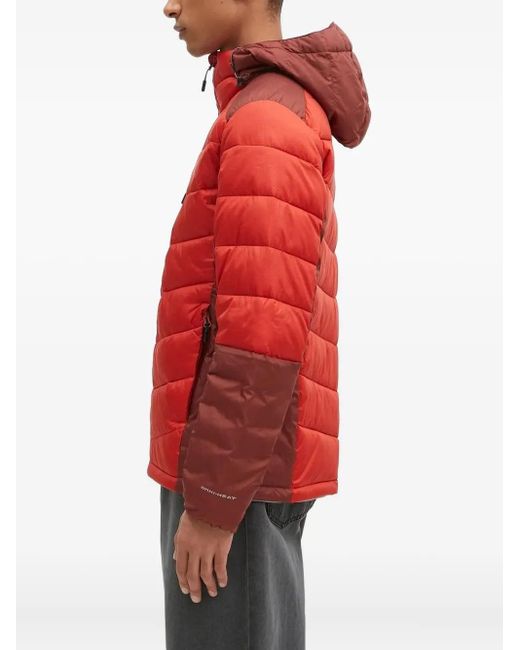Columbia Red Labyrinth Loop Ii Hooded Chevron-Quilted Jacket for men