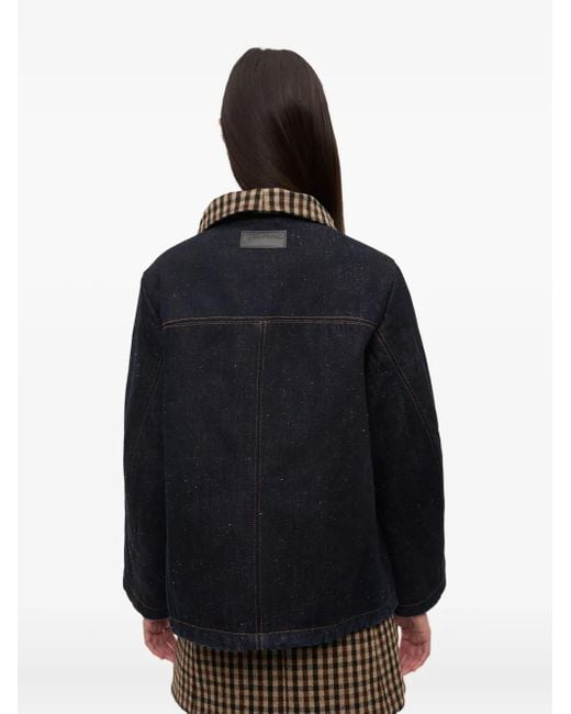 Ganni Blue Neppy Denim Jacket