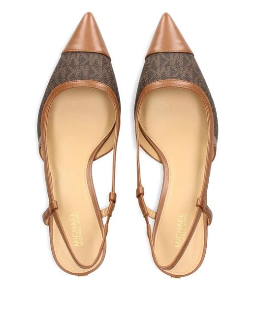 MICHAEL Michael Kors Brown Alora Monogram Pointed Pumps