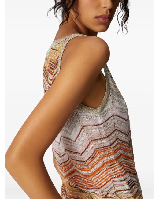 Missoni シェブロン タンクトップ Brown