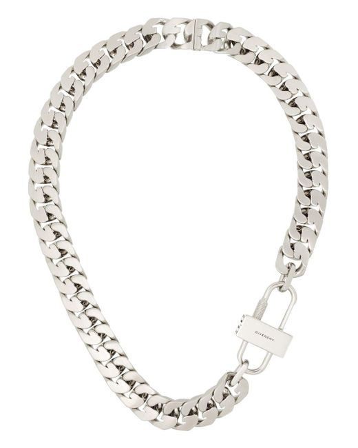 Givenchy White G Chain Necklace for men
