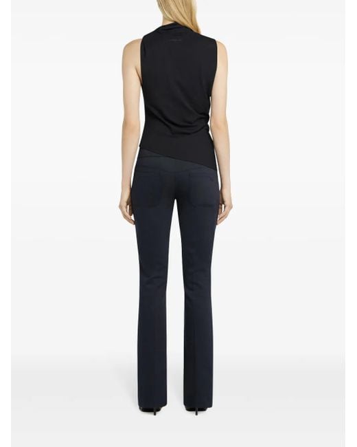 Courreges Draped Top in het Black