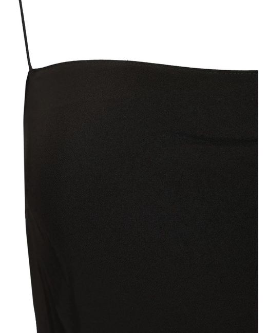 Matteau Black Robe En Soie À Coupe Longue