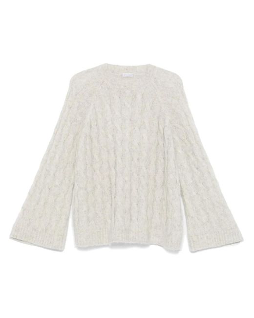 Brunello Cucinelli White Sweaters