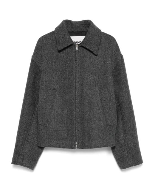 Bomber Con Zip di Jil Sander in Gray da Uomo