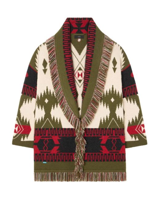 Alanui Brown Icon Jacquard-Cardigan