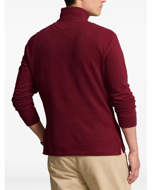Polo Ralph Lauren Quarter-Zip Embroidered-Logo Sweater for men