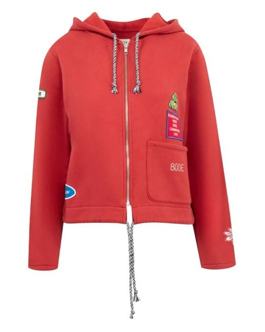 Bode Red Camper Hoodie