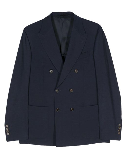 Eleventy Blue Double-breasted Blazer for men
