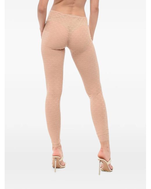 DSquared² Natural Monogram-Lace Tights